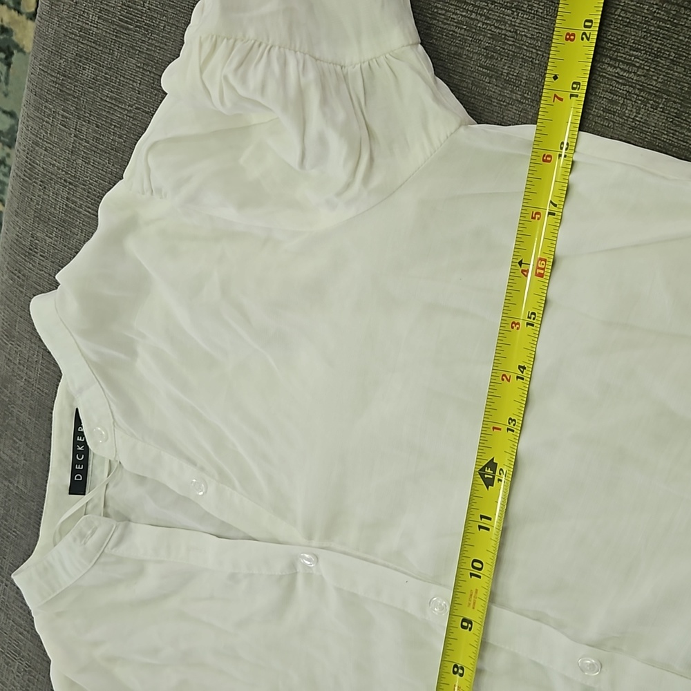 💥50% sale💥Decker white Burton down blouse M #c171 - Picture 5 of 6